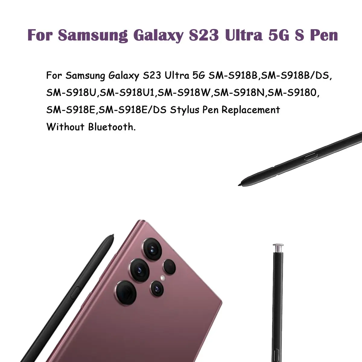 Alovexiong Purple Stylus Pen Replacement for Samsung Galaxy S23 Ultra 5G, 4096 Pressure Levels - view 4