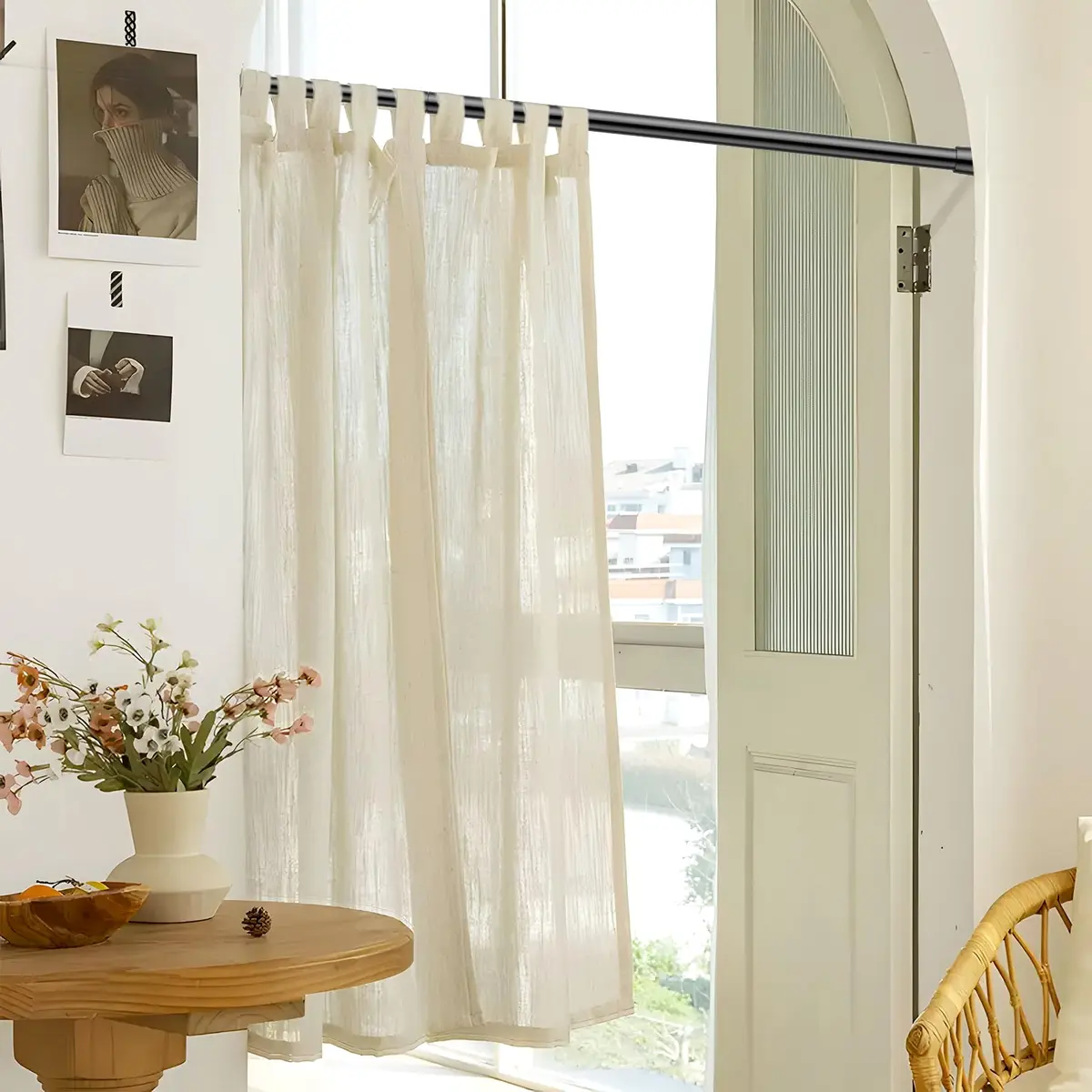ZipGlo Black Spring Tension Curtain Rods 53.3 cm (21") - 2 Pcs | No-Drill Installation for Windows & Doors - view 7