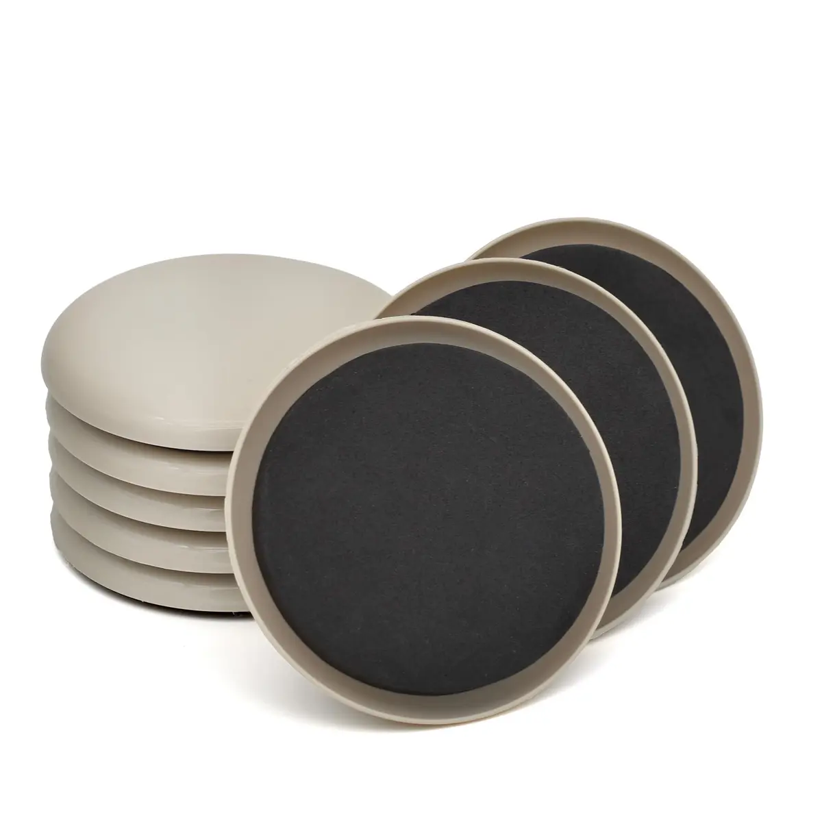 CADONO Furniture Sliders 3 1/2'' Round 8 Pcs | Heavy Duty Reusable Floor Protectors - main product image