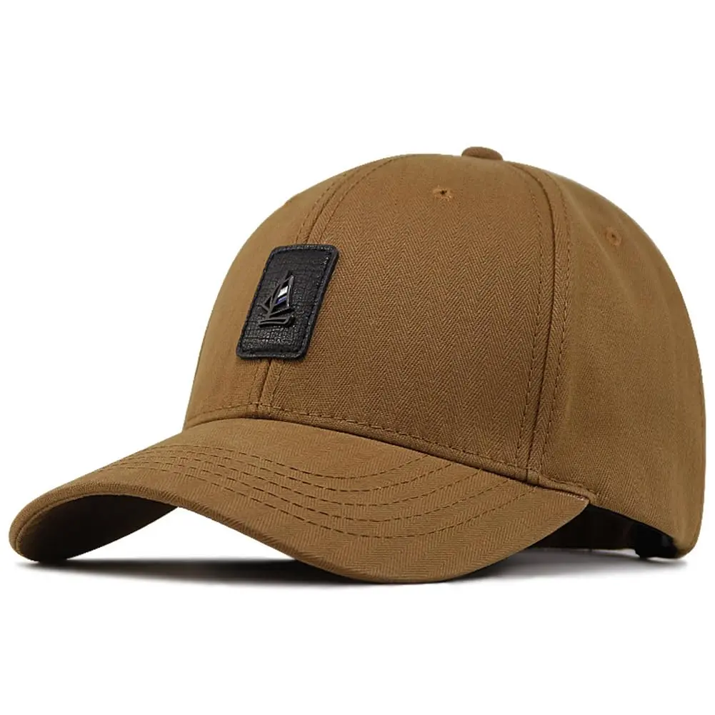 FASHIXD Big Head Oversize XXL Baseball Cap Khaki | Adjustable Cotton Sun Hat for Large Heads - main product image