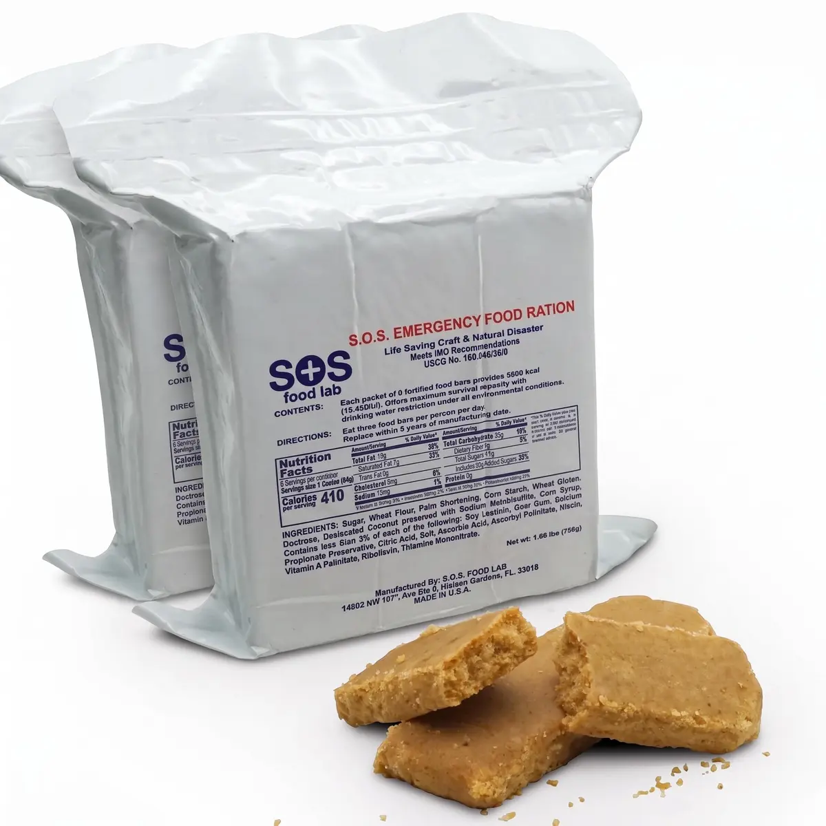 SOS Emergency Food Rations 3600 Cal | 3-Day Pack, 5-Year Shelf Life, 2 Pack - main product image