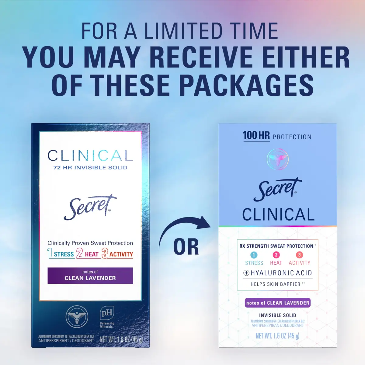 Secret Clinical Strength Antiperspirant Deodorant for Women, Invisible Solid, Clean Lavender Scent, 1.6 oz (Pack of 3) | 72hr Sweat & Odor Protection - view 9