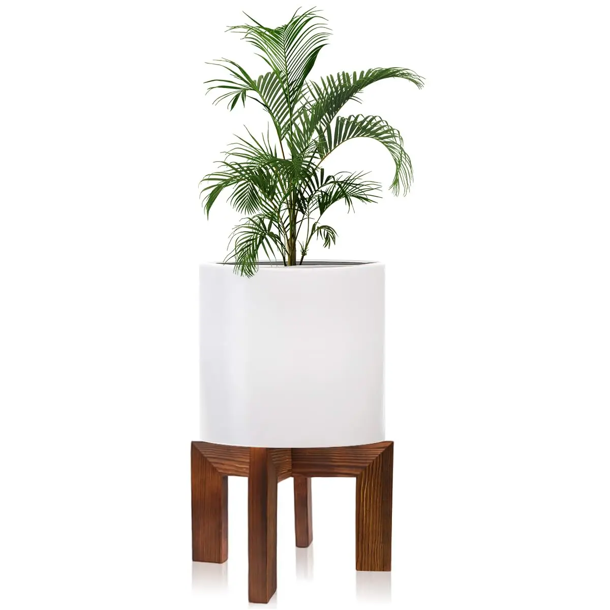 hismocal Wood Plant Stand Indoor/Outdoor for Plants, Large Size Planter Stand Holder, Sturdy and Stable Flower Pot Stand, Fits Most Size Flower Pots in Room - main product image