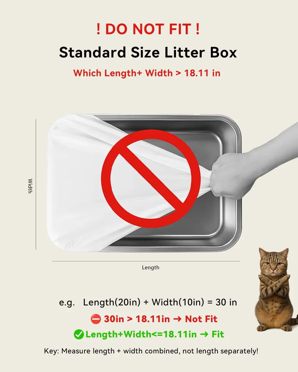 KropBom 120 Count Drawstring Cat Litter Bags 22.7 kg (50 lb) | Custom-Fit Leak-Proof Liners for Automatic Litter Boxes - view 7