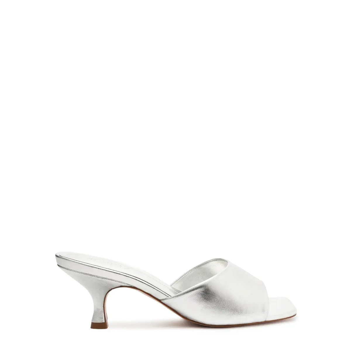 SCHUTZ Dethalia Prata Women's Heeled Sandal 10.5 US | Leather, 2.5-inch Stiletto Heel - view 5