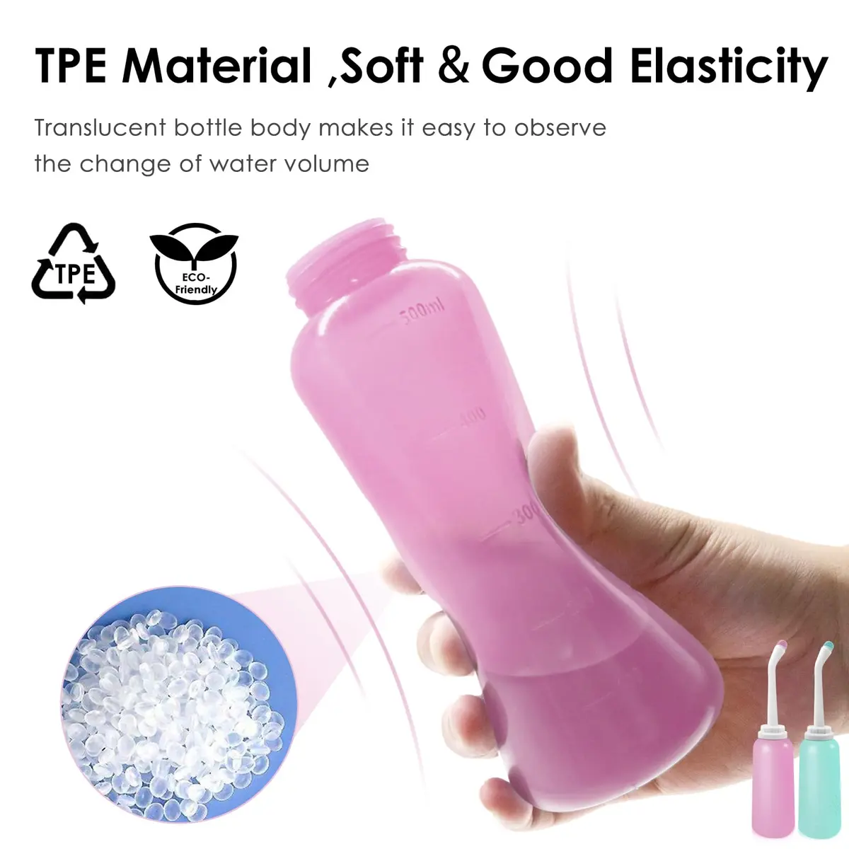 RUFCRIL Peri Bottle Postpartum 2-Pack 500ml (17.5 Fl Oz) | Upside Down Bidet for Perineal Care - view 2