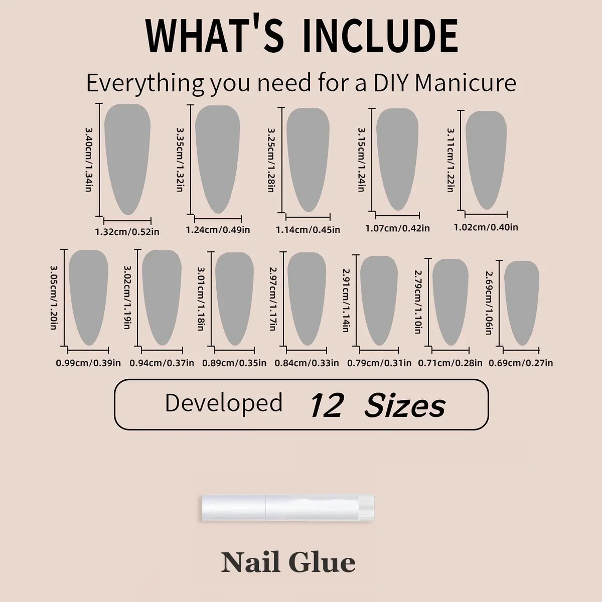 MISUD Press on Nails - Long Stiletto Goth Black with Gold Star Moon | 24 pcs - view 5