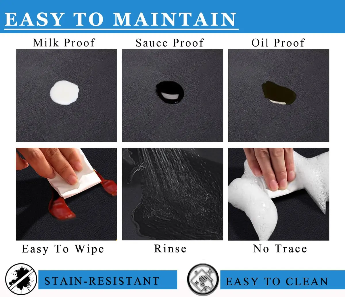 JuSiyley Coffee Mat for Countertops, Green 31cm (12") x 48cm (19") | Absorbent & Stain-Resistant Kitchen Counter Mat - view 4