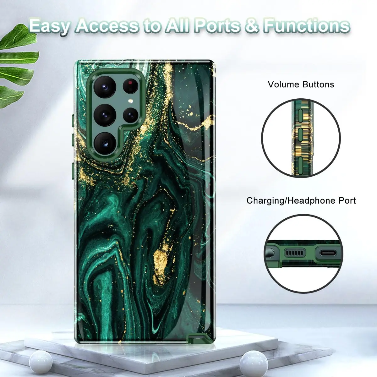 Btscase Cellular Phone Case 6.8 inches | Marble Pattern Shockproof Full Body - view 7