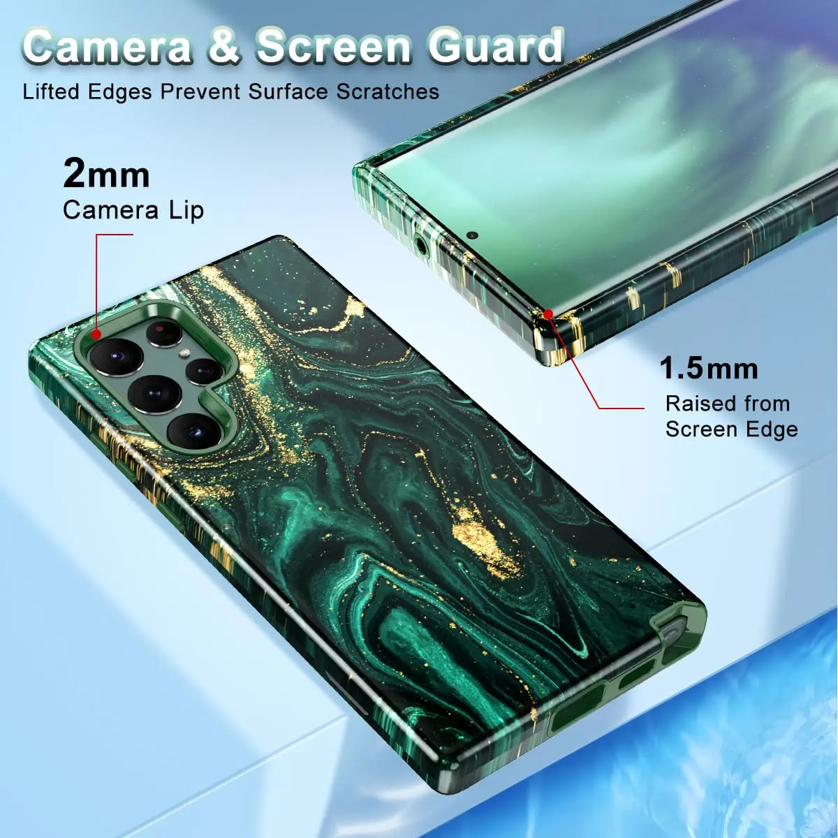 Btscase Cellular Phone Case 6.8 inches | Marble Pattern Shockproof Full Body - view 4
