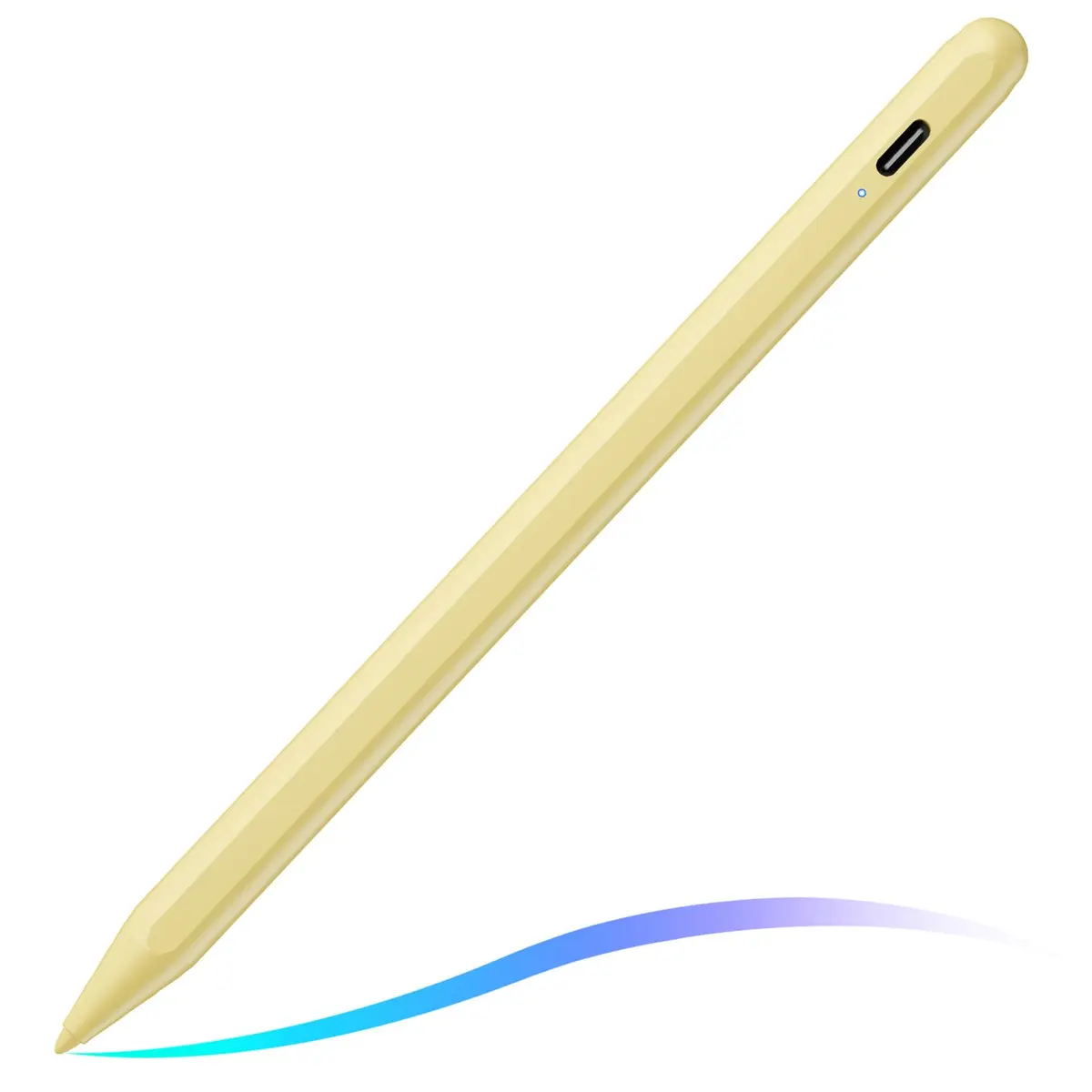 FOJOJO Stylus Pen for iPad 2026-2018 | Palm Rejection & Fast Charge (16.5cm, Yellow) - main product image