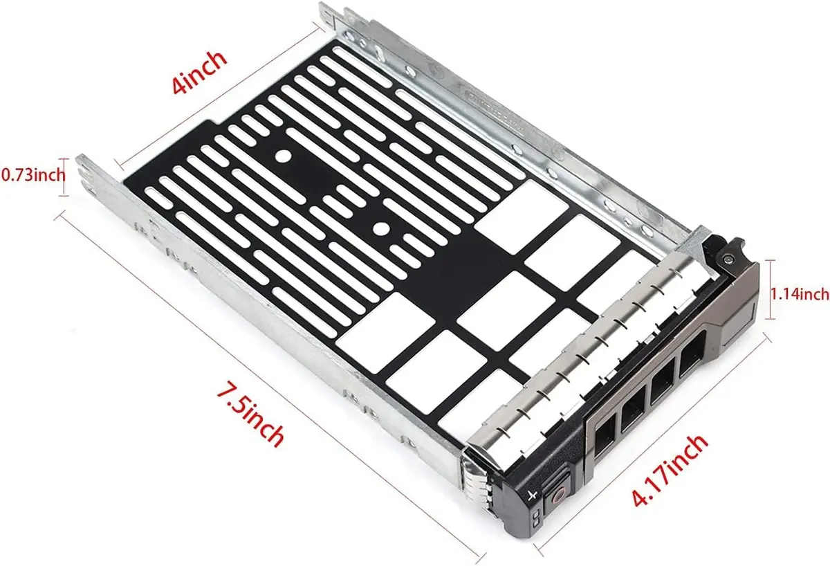 Heretom 10-Pack Hard Drive Caddy 3.5 SAS SATA SSD | Durable Metal Bracket for PowerEdge Servers - view 3