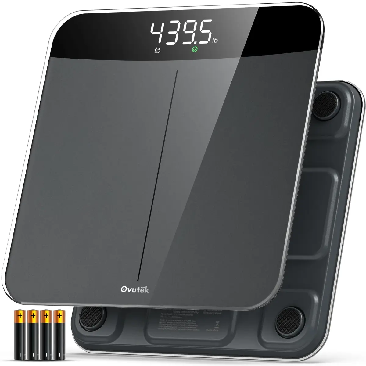 Ovutek Digital Body Weight Scale 450lb (205kg) | Accurate to 0.05lb with LED Display - main product image