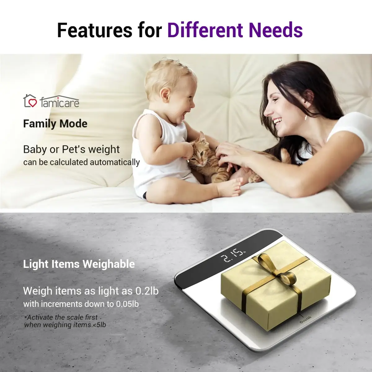 Ovutek Digital Body Weight Scale 200kg (450lb) | FDA Approved Accuracy for Home & Family Use - view 6