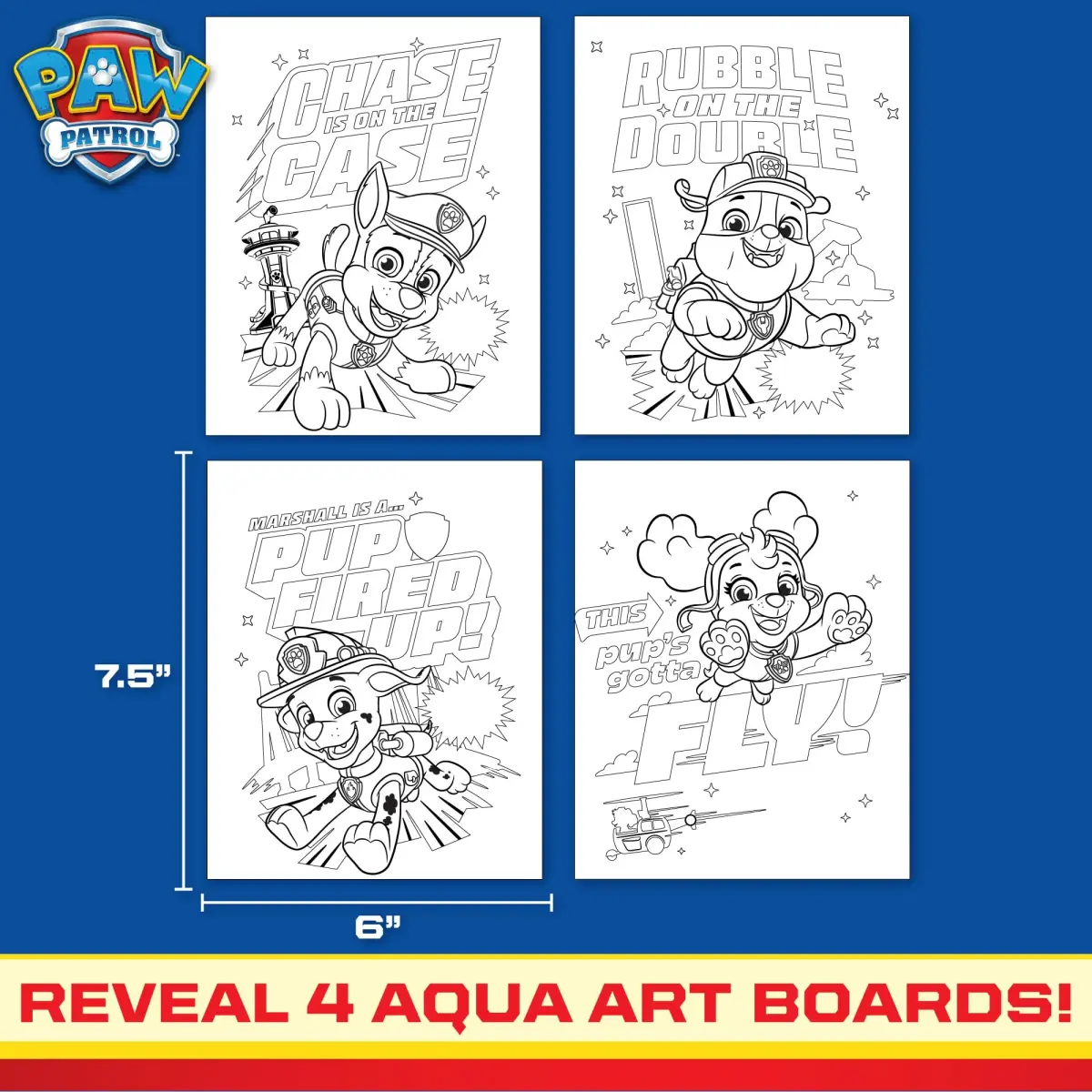 Paw Patrol Aqua Art Pad with Water Pen | Mess-Free Reusable Toddler Activity Book (4 Pages, 6" x 7.5") - view 6