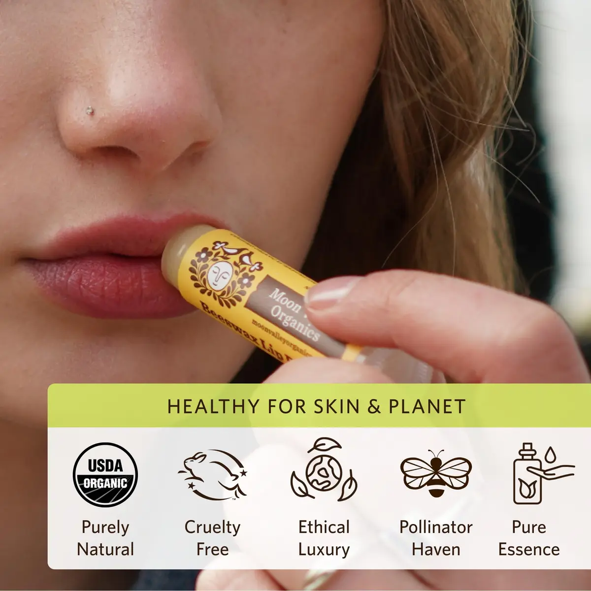 Moon Valley Organics Beeswax Lip Balm, Tropical Coconut Lime, 4-Pack | Hydrating, Organic & Cruelty-Free - view 5
