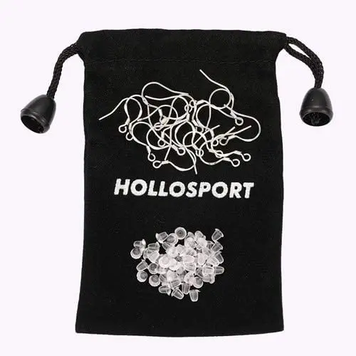 HOLLOSPORT Sterling Silver Earring Hooks 12 Pairs | Jewelry Making Supplies, Safe & Elegant - view 2