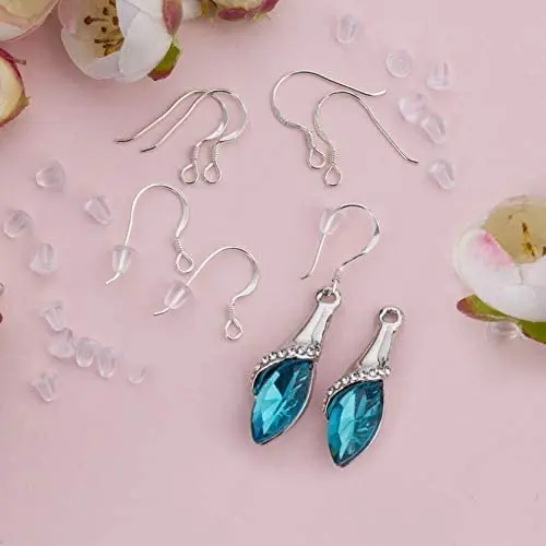 HOLLOSPORT Sterling Silver Earring Hooks 12 Pairs | Jewelry Making Supplies, Safe & Elegant - view 8