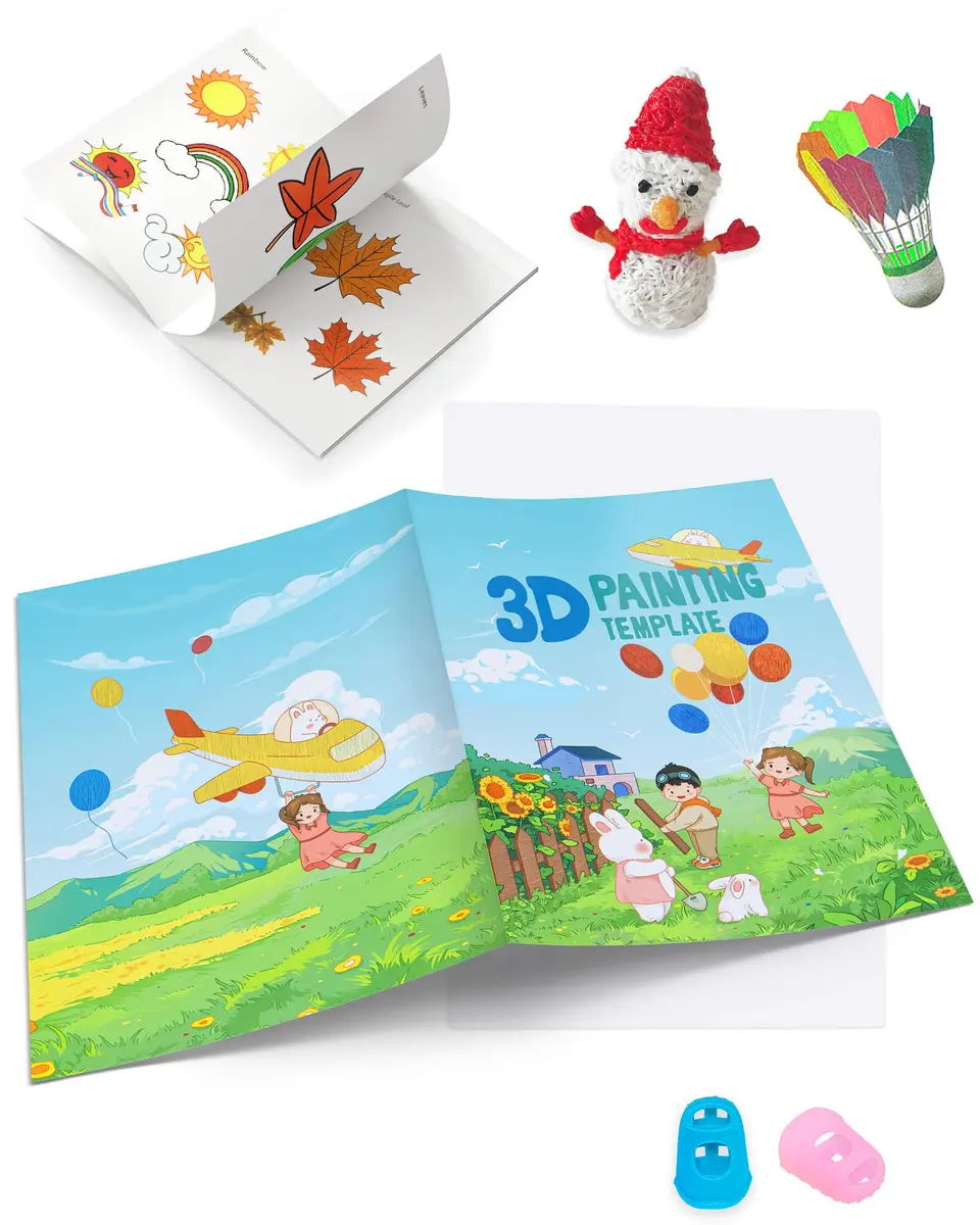 Vomika 3D Pen Painting Drawing Book, 40 Pattern Templates | Kids & Artists, Easy to Use, 40 Cartoon Patterns - view 5