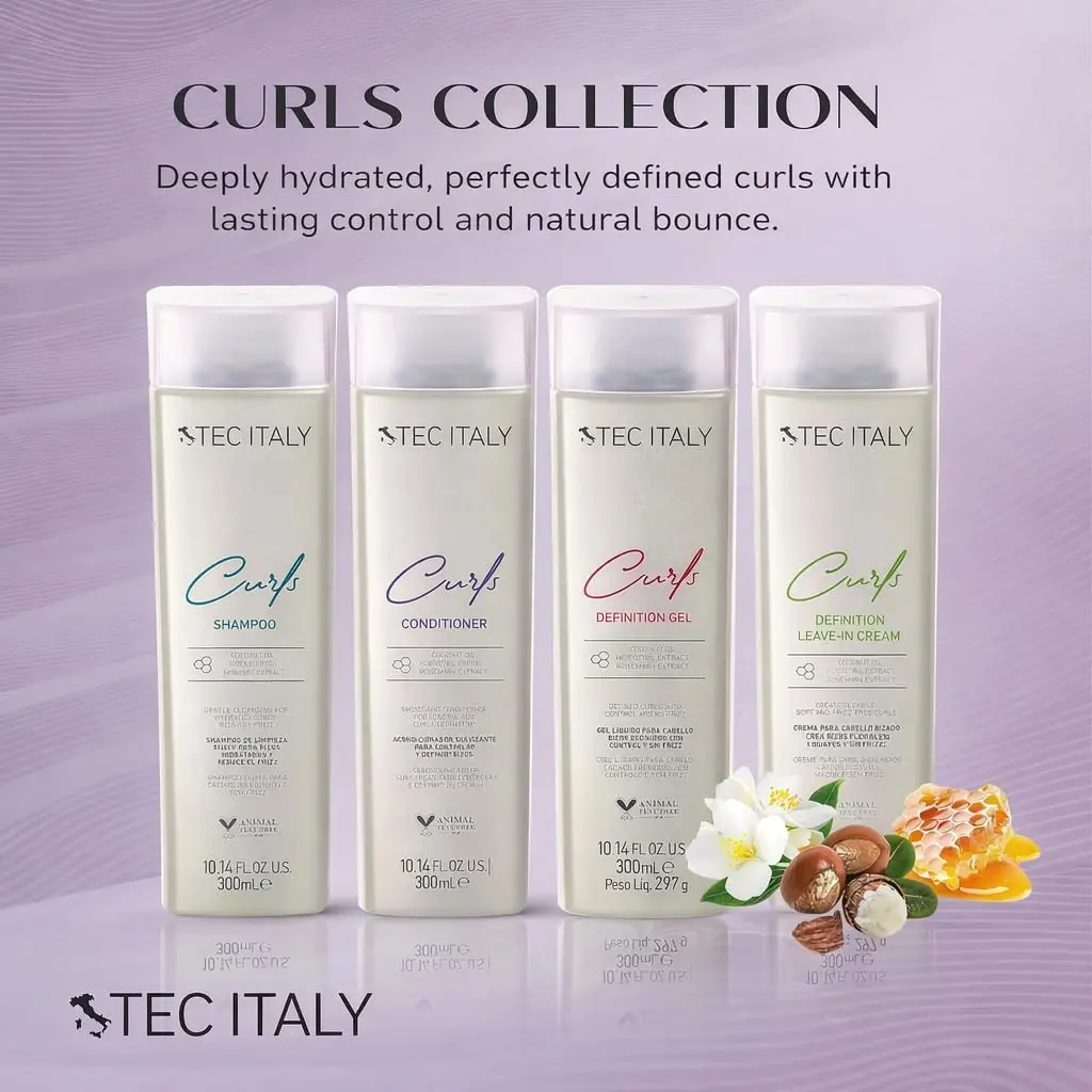 Tec Italy Curls Defining Gel for Curly Wavy Hair, 10.14 fl oz | Anti Frizz, Flexible Hold, Long Lasting Shine - view 6