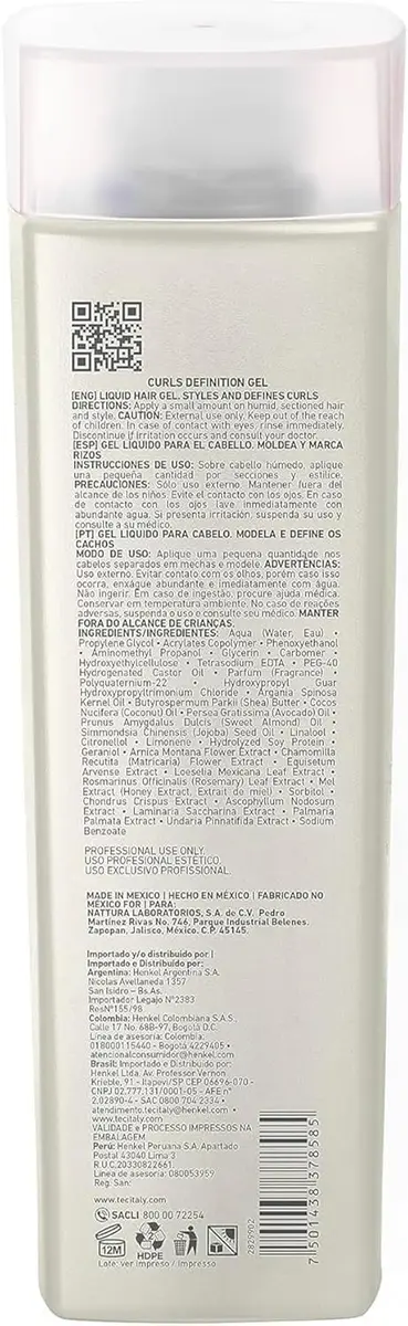 Tec Italy Curls Defining Gel for Curly Wavy Hair, 10.14 fl oz | Anti Frizz, Flexible Hold, Long Lasting Shine - view 9