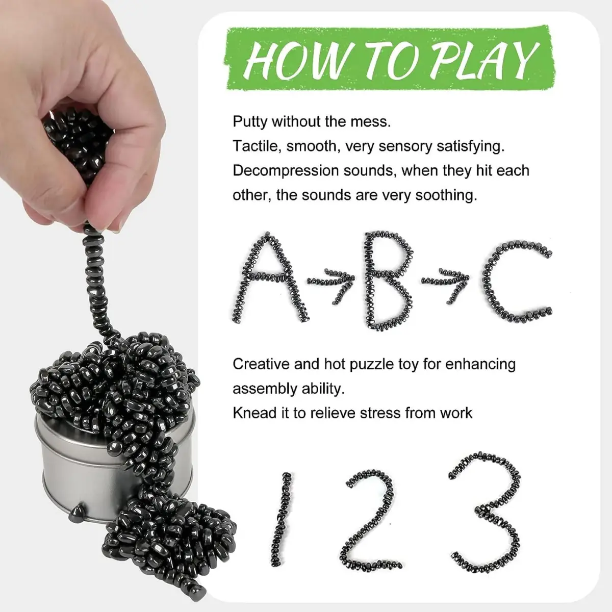 Matassari Black 550pcs Fidget Toy Set | Non-Toxic, BPA-Free, ASTM-Tested - view 4