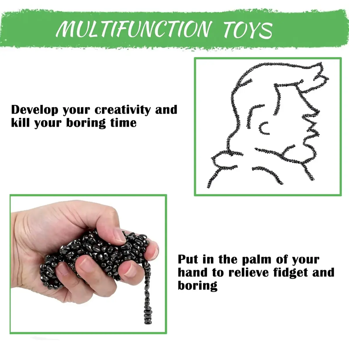 Matassari Black 550pcs Fidget Toy Set | Non-Toxic, BPA-Free, ASTM-Tested - view 7