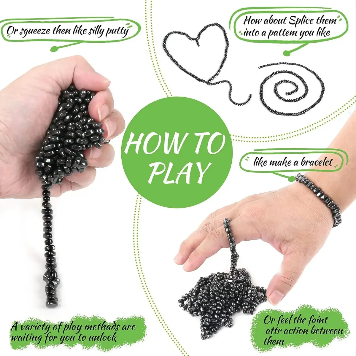 Matassari Black 550pcs Fidget Toy Set | Non-Toxic, BPA-Free, ASTM-Tested - view 2