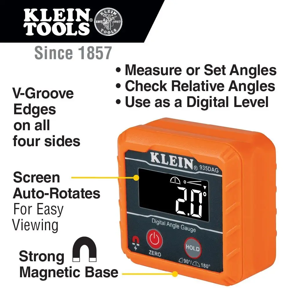 Milescraft GrabberPRO Push Block + Klein Digital Level & Angle Gauge | Woodworking & Metalworking Safety (115c) - view 3