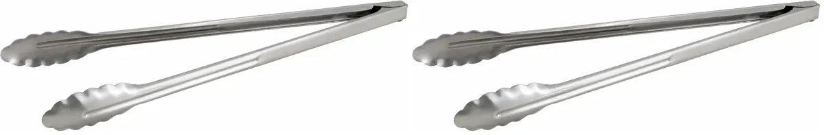 Winco Coiled Spring Heavyweight Stainless Steel Utility Tong, 16-Inch (Pack of 2) | Commercial Grade, Dishwasher Safe - main product image
