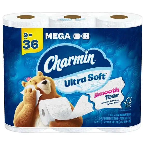 Charmin Ultra Soft Toilet Paper Mega Rolls | Trusted Softness, Better Tear - view 2