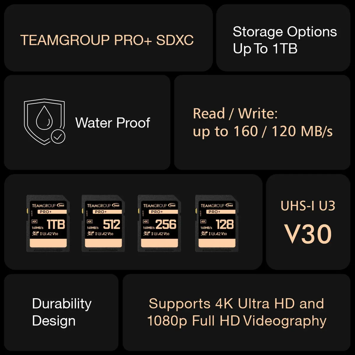 TEAMGROUP PRO 512GB SDXC Memory Card UHS-I U3 A2 V30 4K UHD 160/120MB/s | For Professional Content Creation - view 6