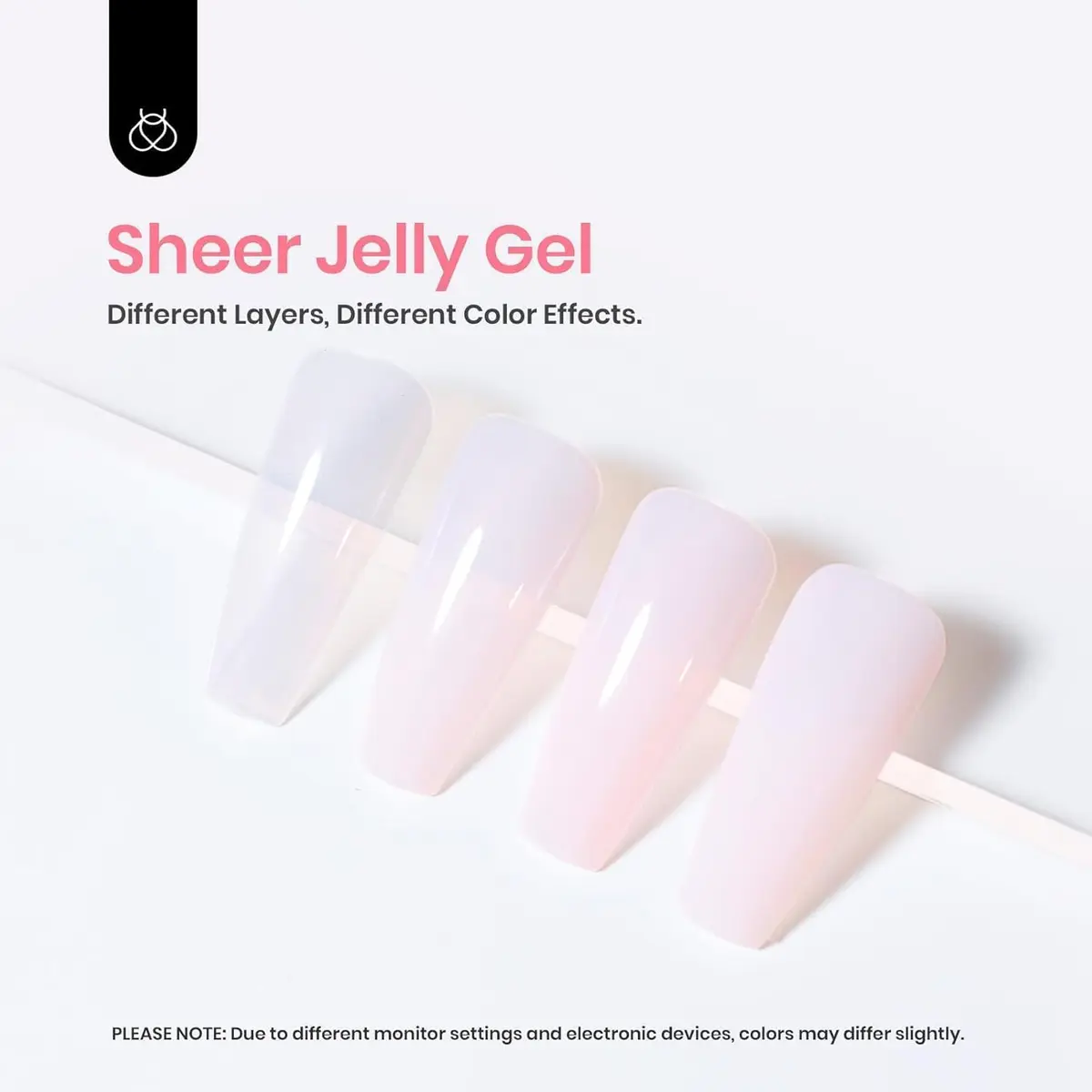 Beetles Gel Polish Milky Pink Jelly Gel Polish 15ml (0.5 Fl Oz) | Sheer Nude Pink for French Nail Art - view 3