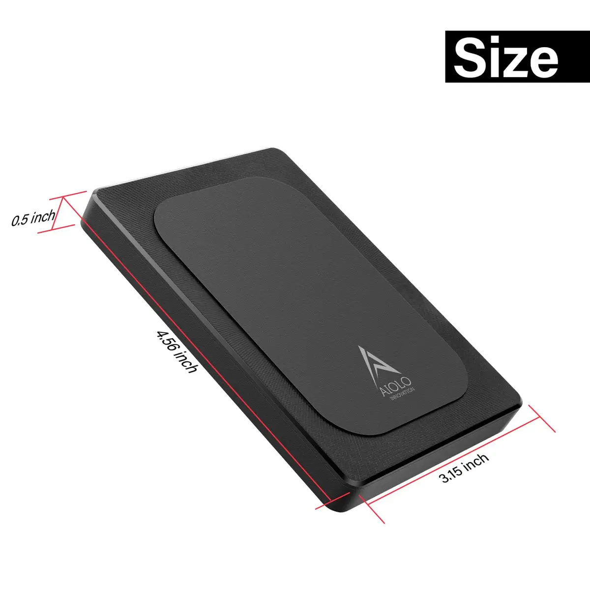 Aiolo Innovation 500GB External Hard Drive Ultra Slim Portable HDD-USB 3.0 for PC, Mac, Laptop, PS4, Xbox one, Xbox 360 | Ultra Fast Data Transfer - view 2
