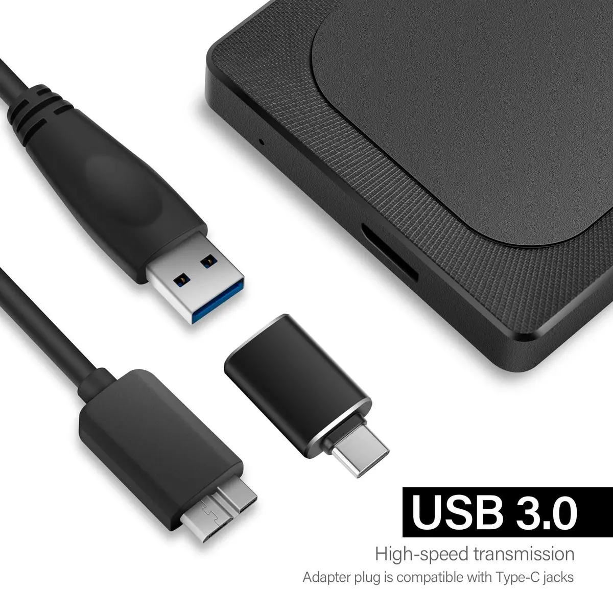 Aiolo Innovation 500GB External Hard Drive Ultra Slim Portable HDD-USB 3.0 for PC, Mac, Laptop, PS4, Xbox one, Xbox 360 | Ultra Fast Data Transfer - view 4