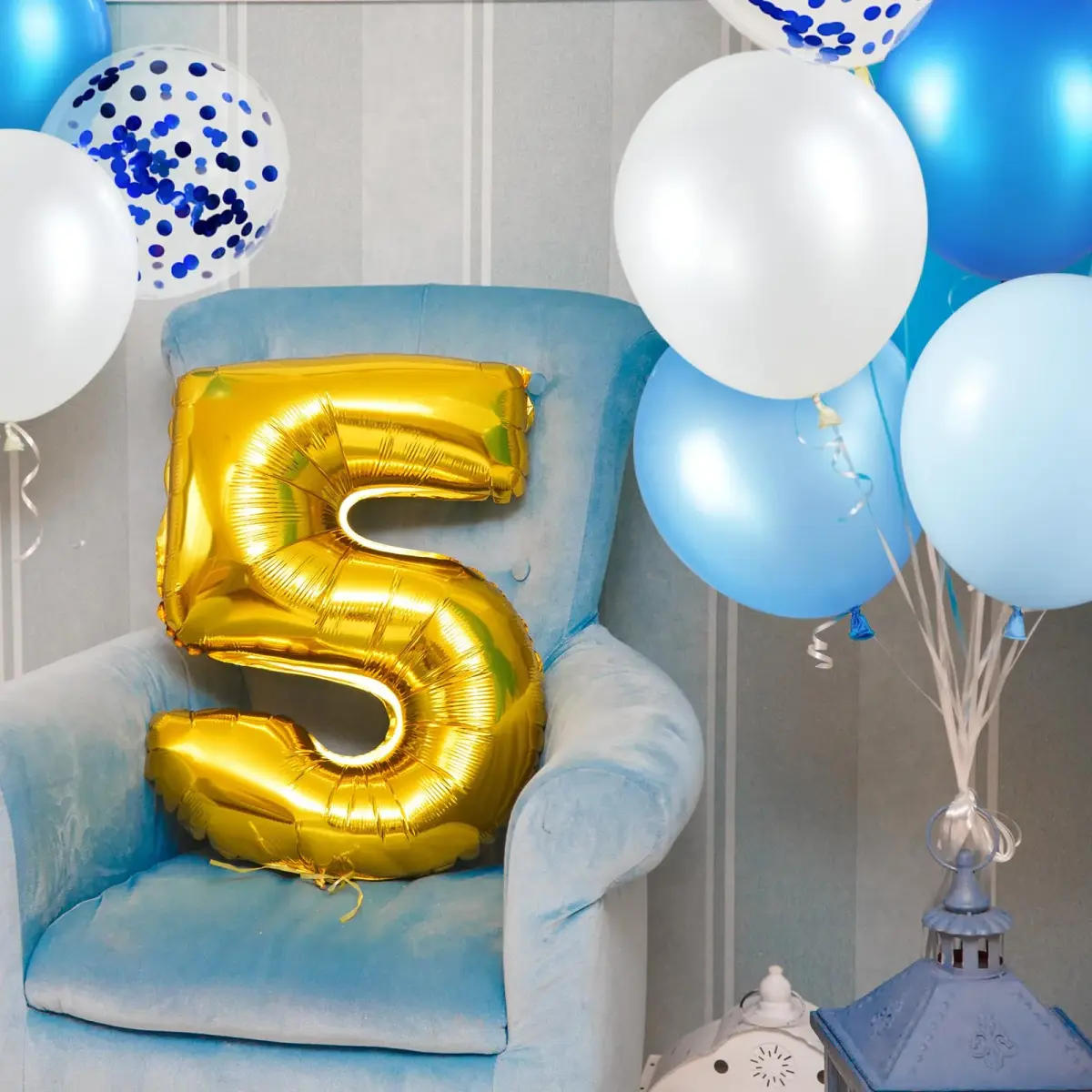 KUULBELA 68Pcs Blue and White Balloons Kit 12 Inch | Assorted Colors Balloon Value Pack - view 5