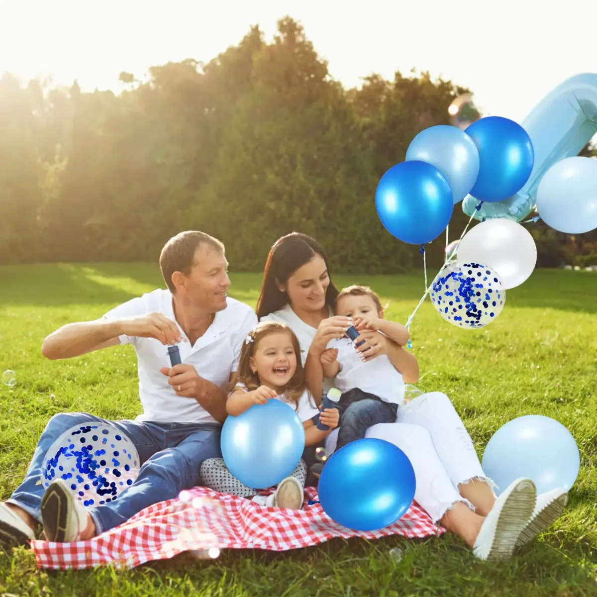 KUULBELA 68Pcs Blue and White Balloons Kit 12 Inch | Assorted Colors Balloon Value Pack - view 7