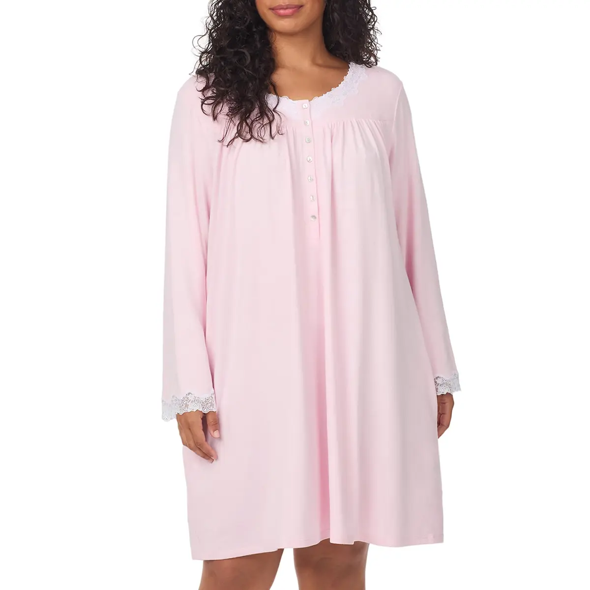 Eileen West Pink Nightgown & Nightshirt | Cozy, Light, Elegant Sleepwear for Women, Large - main product image