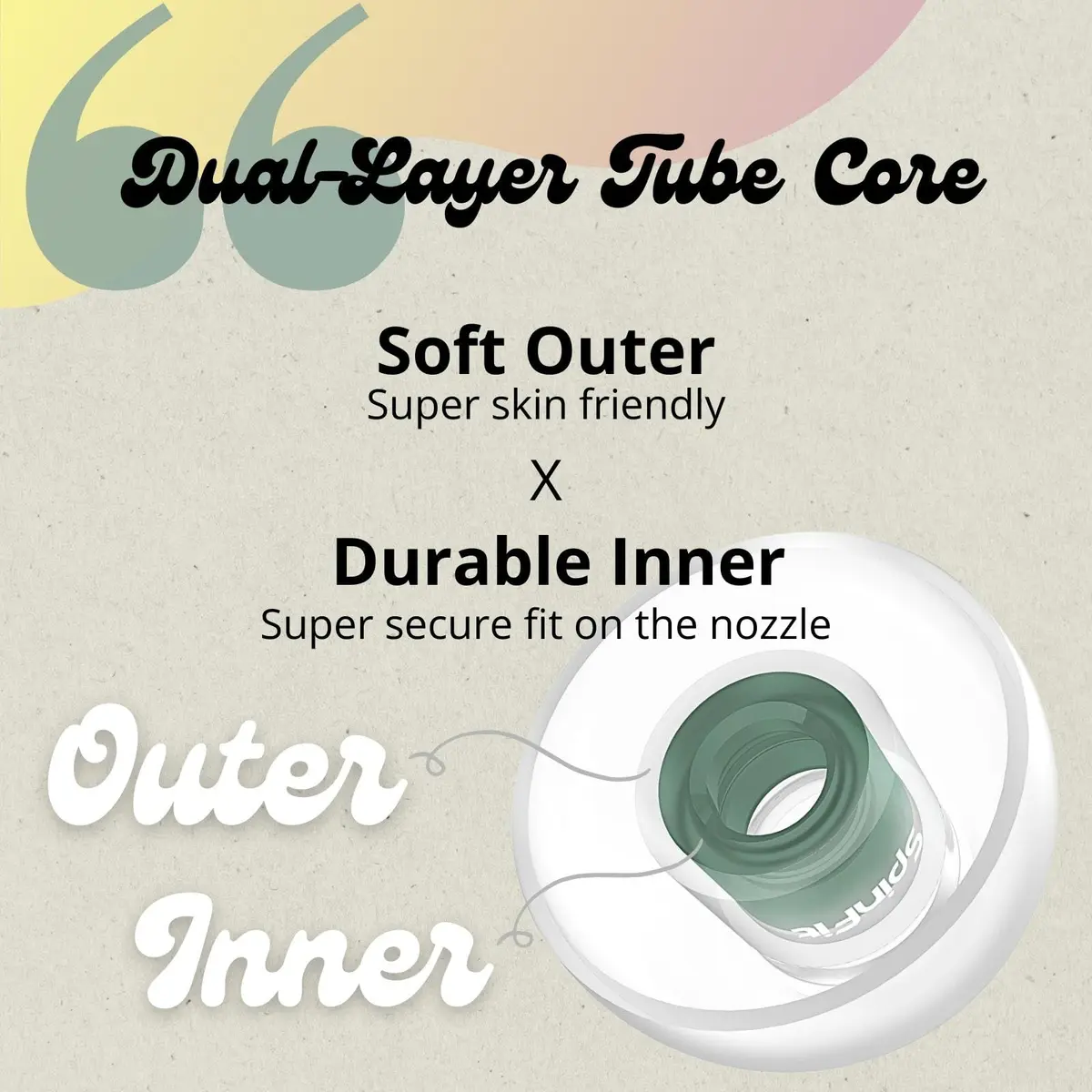 SpinFit Omni for True Wireless Earbuds & IEMs - L - Patented Silicone Eartips for Replacement (1 Pair) (3.7 mm Nozzle Dia.) - view 8