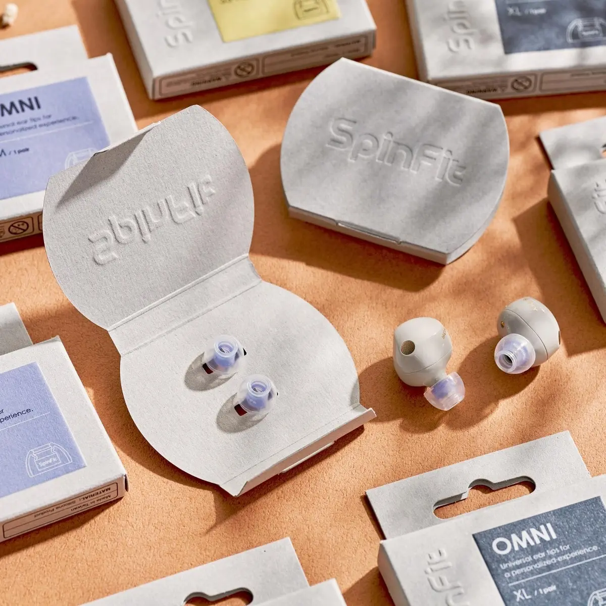 SpinFit Omni for True Wireless Earbuds & IEMs - L - Patented Silicone Eartips for Replacement (1 Pair) (3.7 mm Nozzle Dia.) - view 2