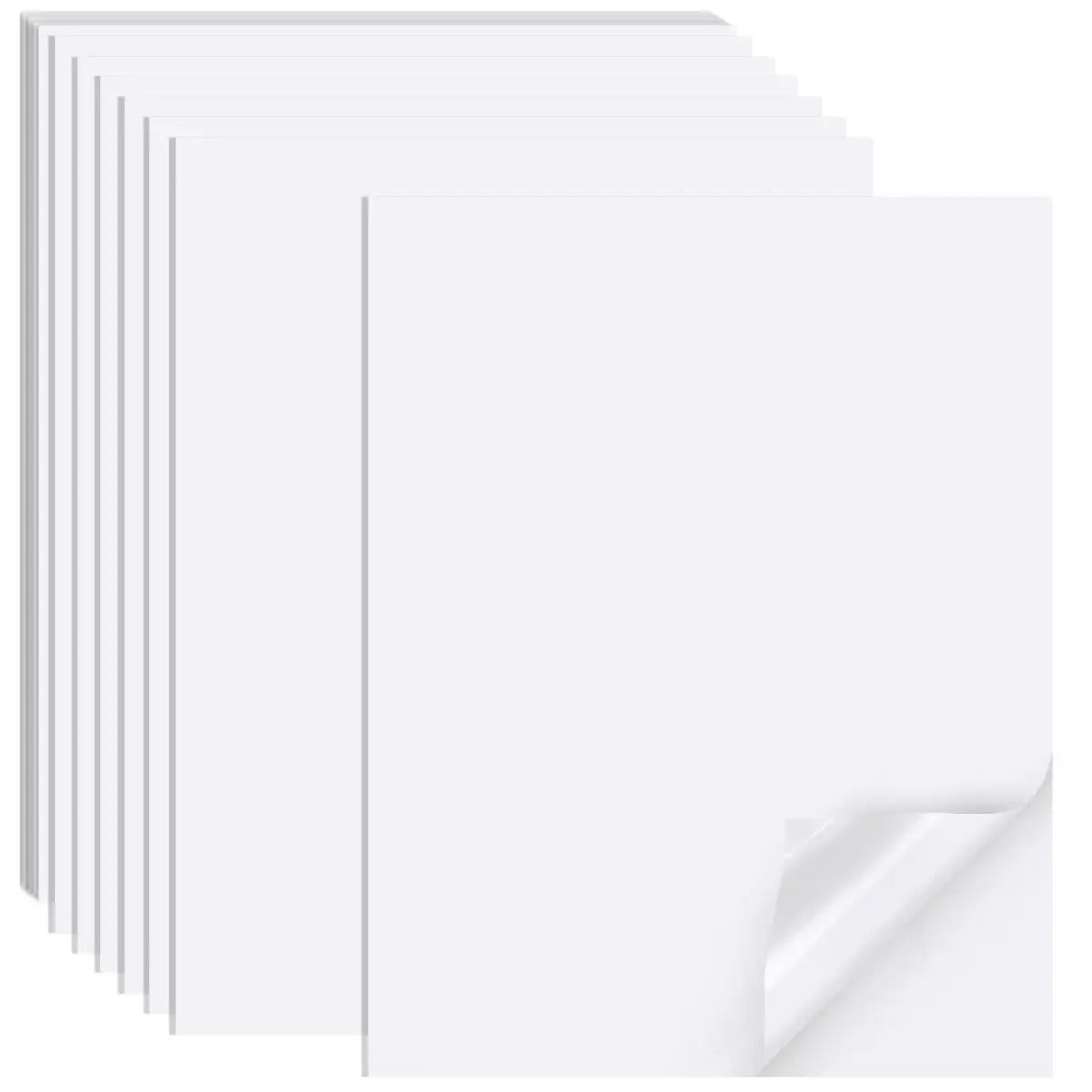 Joyberg Matte Printable Sticker Paper 40 Sheets (8.5"x11") | Full Sheet Labels for Inkjet & Laser Printers - main product image
