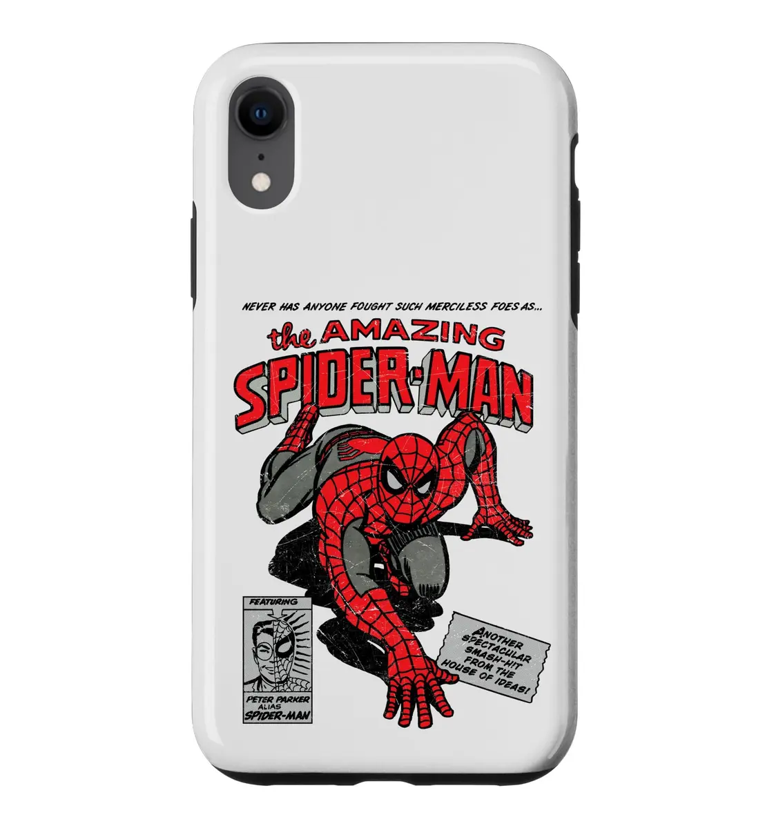 Marvel Spider-Man Retro Comic Case for iPhone XR | Vintage Marvel Design with Shock Protection - main product image