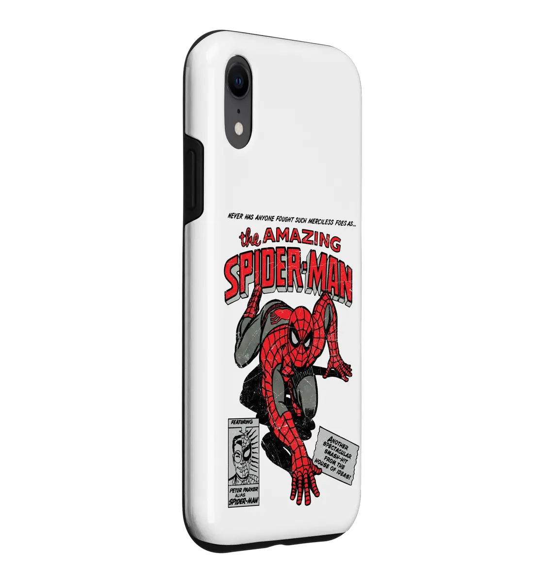 Marvel Spider-Man Retro Comic Case for iPhone XR | Vintage Marvel Design with Shock Protection - view 3