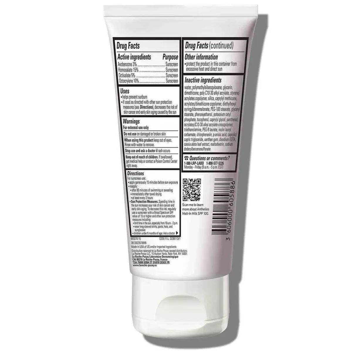 La Roche-Posay Anthelios Melt-In Milk Sunscreen SPF 100 148ml (5 Fl Oz) | Broad Spectrum UVA/UVB Protection - view 5