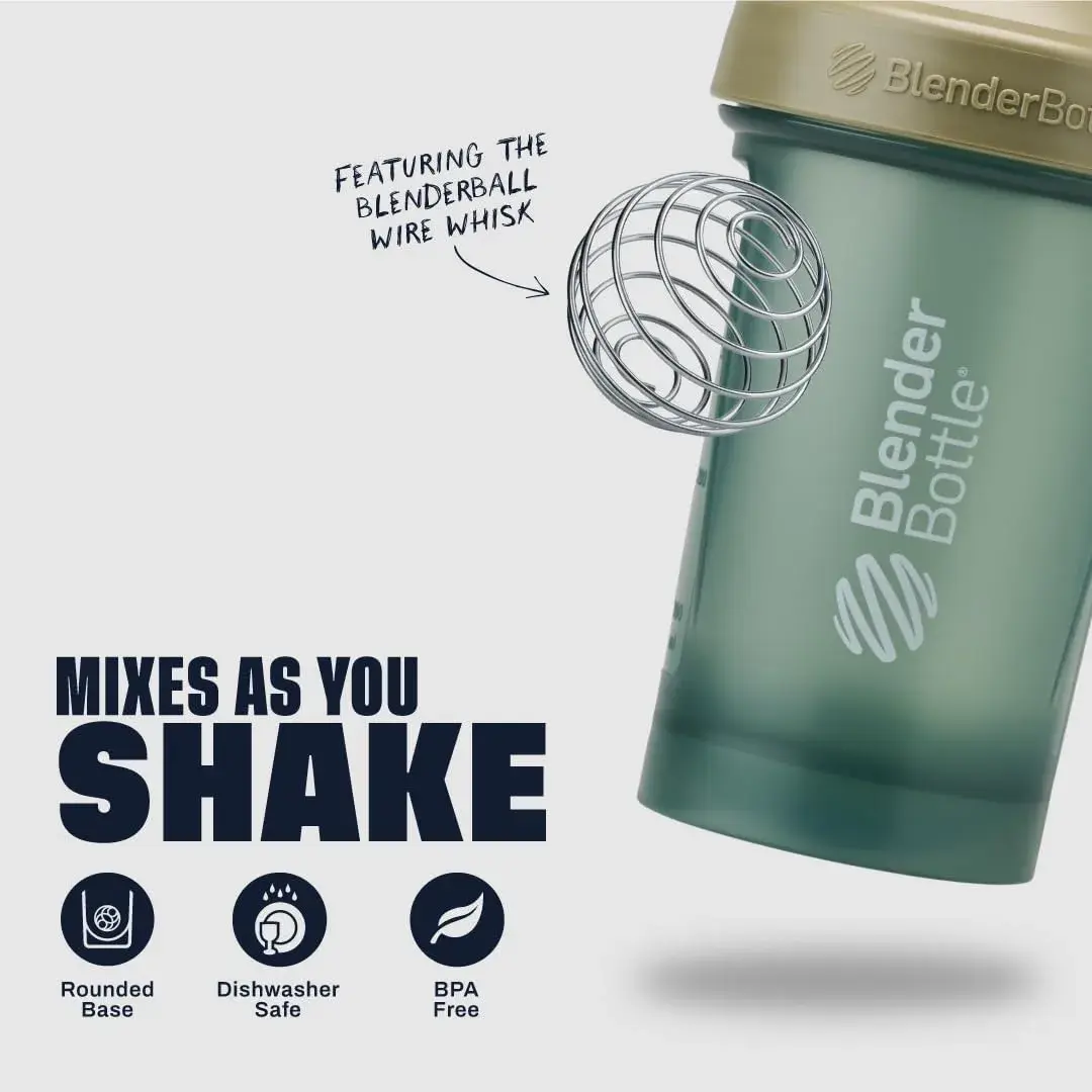 BlenderBottle Classic V2 Shaker Bottle 20oz Tan | Patented Mixing System - view 3