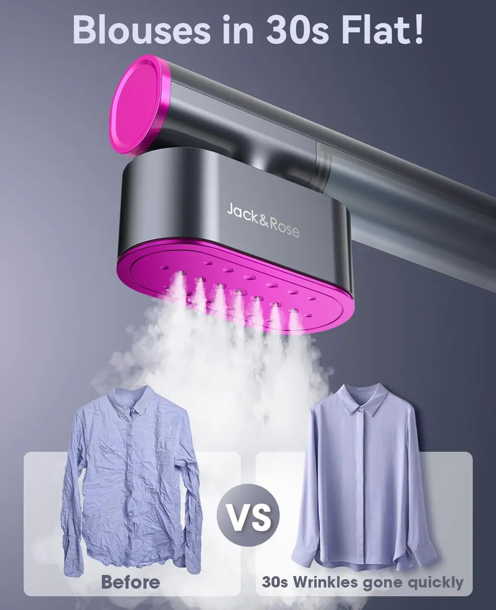 Jack & Rose K1 Travel Steamer for Clothes, 150ml (5 oz) | Dual Voltage 100-240V Garment Steamer - view 4