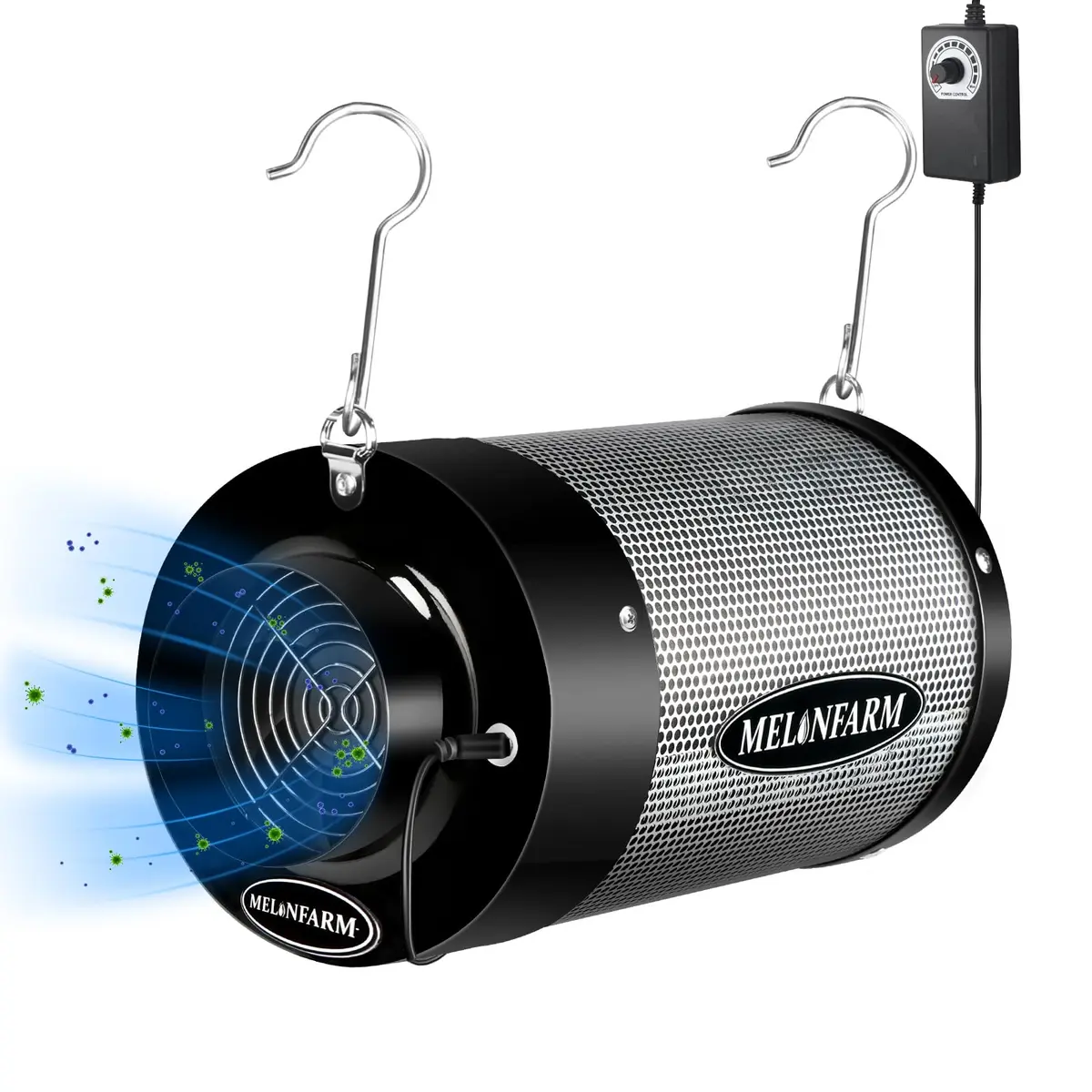 MELONFARM 4 inch Air Carbon Filter with Australia Virgin Charcoal | 14cm Fan Low Noise & Speed Control - main product image