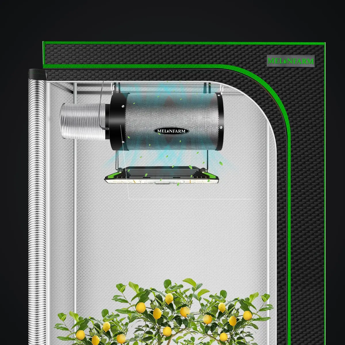 MELONFARM 4 inch Air Carbon Filter with Australia Virgin Charcoal | 14cm Fan Low Noise & Speed Control - view 7