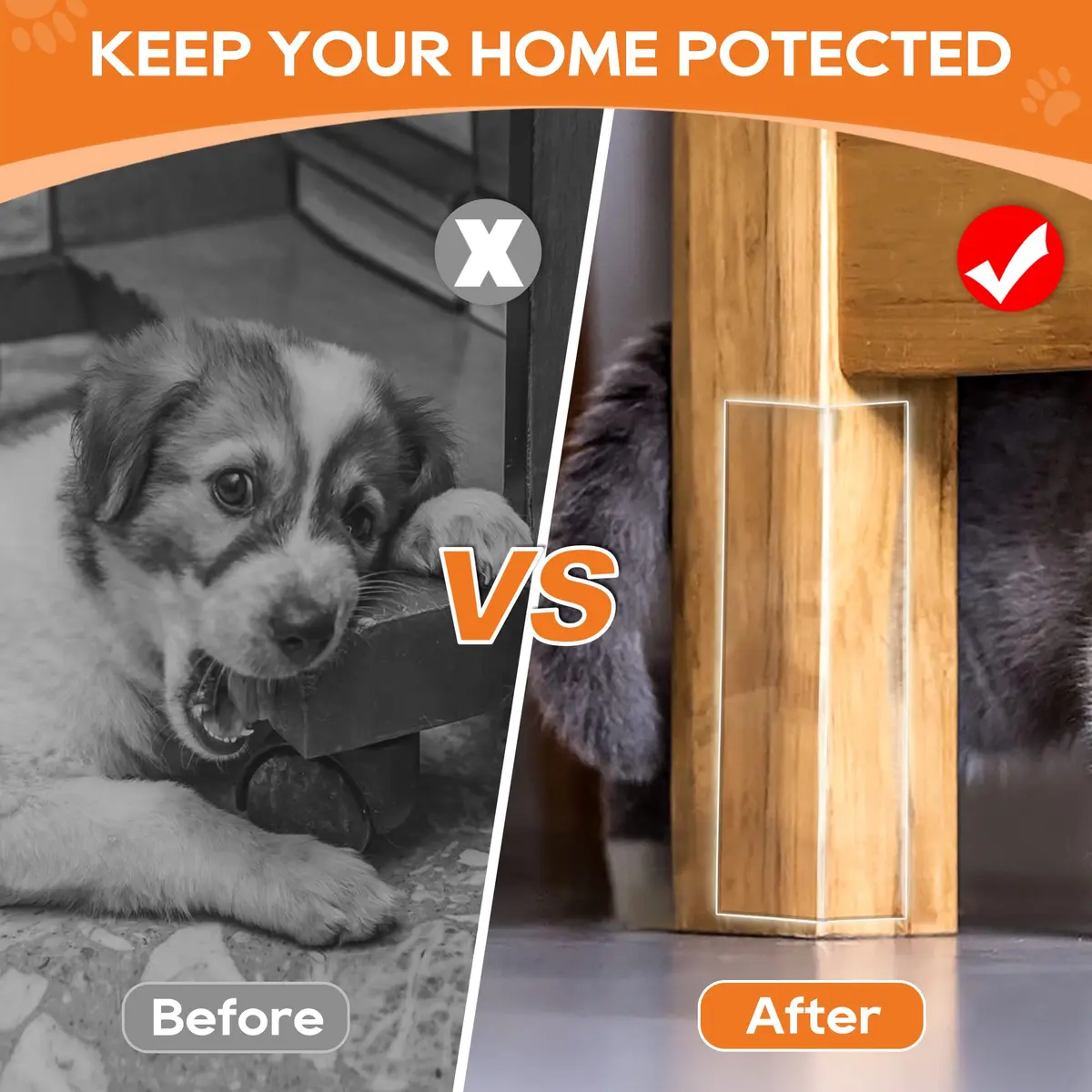 Loiion Clear Door Protector from Dog Scratching 16.4ft | Transparent Vinyl Guard for Doors & Windows - view 2
