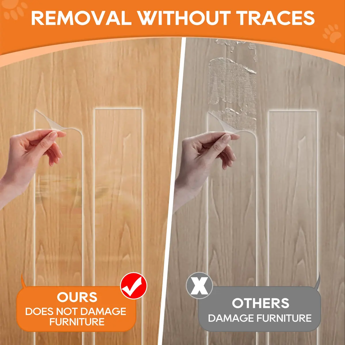 Loiion Clear Door Protector from Dog Scratching 16.4ft | Transparent Vinyl Guard for Doors & Windows - view 4